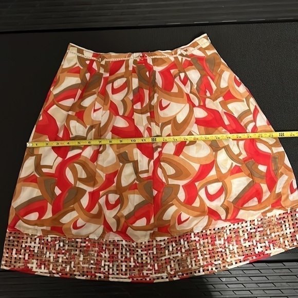 Artsy Abstract Maximalist Colorful Boho Retro Sustainable Cotton Skirt 2 - Picture 9 of 10